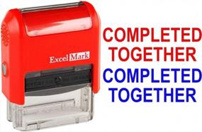 img 3 attached to Completed Together Self-Inking Rubber Teacher Grading Stamp - ExcelMark