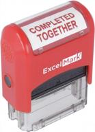 completed together self-inking rubber teacher grading stamp - excelmark logo
