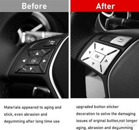 img 3 attached to 🚗 Steering Wheel Button Trim Cover Stickers TTCR-II for Mercedes Benz A/M/GL/GLA/GLK Class 2013-2015 & C Class 2012-2014 E SL Class 2013-2016 - Chrome Decals 12 Pcs