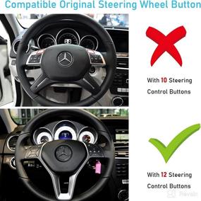 img 1 attached to 🚗 Steering Wheel Button Trim Cover Stickers TTCR-II for Mercedes Benz A/M/GL/GLA/GLK Class 2013-2015 & C Class 2012-2014 E SL Class 2013-2016 - Chrome Decals 12 Pcs