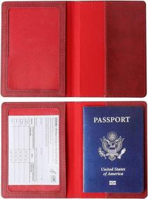 img 2 attached to Passport And Vaccine Card Holder Combo, TOOVREN Passport Holder With Vaccine Card Slot Travel Document Organizer, Travel Wallet Passport Cover & Vaccine Card Protector Passport Wallet For Men / Women