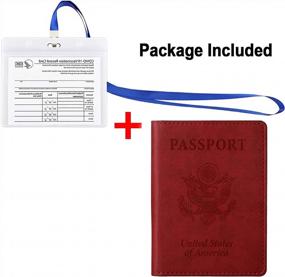 img 3 attached to Passport And Vaccine Card Holder Combo, TOOVREN Passport Holder With Vaccine Card Slot Travel Document Organizer, Travel Wallet Passport Cover & Vaccine Card Protector Passport Wallet For Men / Women