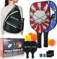complete set of graphite pickleball paddles with accessories - ideal for all ages and skill levels logo