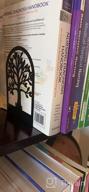img 1 attached to 3 Pairs Large Black Metal Bookends - Heavy Duty Decorative Tree Book Ends For Home Office Shelves, 6.5" X 4.7" X 3.5 review by Bennie Boss