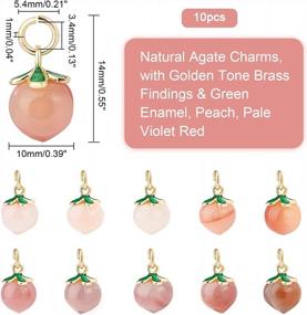 img 3 attached to Natural Agate Peach Pendants: Add A Touch Of Elegance To Your DIY Jewelry Crafts With OLYCRAFT'S Enamel Fruit Charms