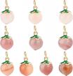 natural agate peach pendants: add a touch of elegance to your diy jewelry crafts with olycraft's enamel fruit charms logo