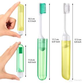 img 2 attached to Portable 🏕️ Folding Camping Business Toothbrush