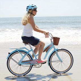img 2 attached to Езжайте со стилем на велосипеде Huffy 24" Panama Jack Beach Cruiser для женщин, цвет - небесно-голубой