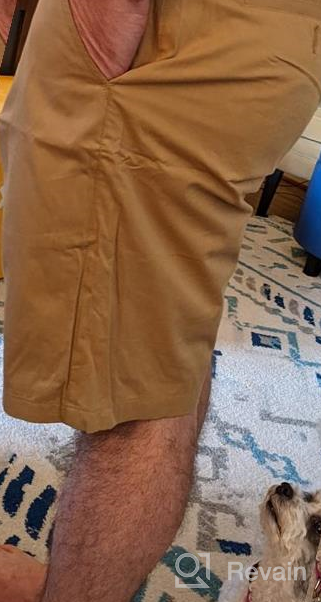 img 1 attached to Janmid Men'S Slim-Fit Chino Shorts With Elastic Waist & Pockets | Flat Front Design review by Brian Stepp