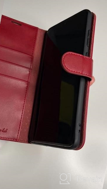 img 1 attached to TUCCH Galaxy S20 Ultra Wallet Case, Magnetic Kickstand [RFID Blocking] Card Slot PU Leather Protective Flip Cover With [TPU Shockproof Inner Case] Compatible With Galaxy S20 Ultra -Dark Red review by Erin Lowe