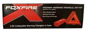 img 2 attached to Foxfire F3TK Reflective Warning Triangle Set - DOT Approved, Weighted Base, Collapsible, 3 Pack with Case