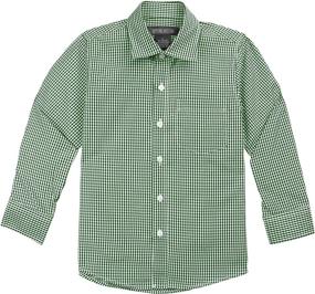 img 1 attached to 👕 Boys' Clothing - Spring Notion Gingham Sleeve Shirt for Tops, Tees & Shirts