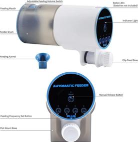 img 3 attached to 🐠 Boxtech Automatic Fish Feeder - Programmable Timer Fish Food Dispenser for Aquarium - Battery Operated Auto Fish Feeder (Batteries Not Included)