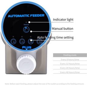 img 2 attached to 🐠 Boxtech Automatic Fish Feeder - Programmable Timer Fish Food Dispenser for Aquarium - Battery Operated Auto Fish Feeder (Batteries Not Included)