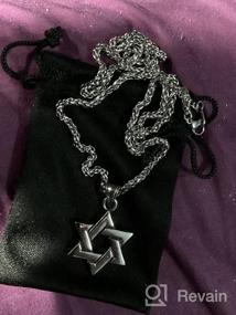 img 5 attached to ⭐️ PROSTEEL Star of David Necklace: Unisex Stainless Steel Pendant, Adjustable 22-24inch, available in Silver/Gold/Black Tone, in a Gift Box