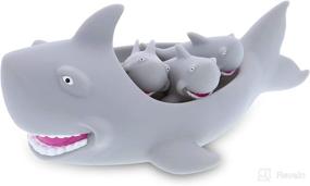 img 4 attached to 🦈 DolliBu Grey Shark Family Bath Squirters - 4 Piece Toy Set, Fun Floating Sea Life Rubber Squirt Toys for Kids - Bathtime, Water Play, Pool Toys - Ideal for Girls & Boys