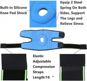 img 3 attached to Регулируемый наколенник с боковыми стабилизаторами и дышащими гелевыми подушечками надколенника для поддерживающей защиты колена - Greententljs