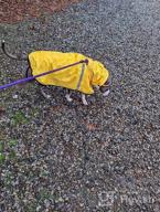 img 1 attached to Waterproof Dog Raincoat With Adjustable Belly Strap, Leash Hole & Reflective Strip - Lightweight Breathable Hoodie Jacket For Medium Large Dogs - Easy To Wear review by Mark Albright