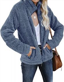 img 4 attached to Stay Warm In Style: SySea'S Sherpa Fleece Jacket With Zipper And Pockets For Women