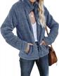 stay warm in style: sysea's sherpa fleece jacket with zipper and pockets for women logo