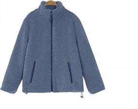 img 1 attached to Stay Warm In Style: SySea'S Sherpa Fleece Jacket With Zipper And Pockets For Women
