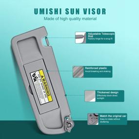 img 1 attached to Upgrade Your Honda Civic: Find The Perfect Passenger Sun Visor Replacement Compatible With 2006-2011 Models - Clear Gray, Replaces #83280-SNA-A01ZC & 83230-SNA-A01ZC – UMISHI