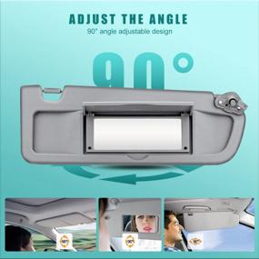 img 2 attached to Upgrade Your Honda Civic: Find The Perfect Passenger Sun Visor Replacement Compatible With 2006-2011 Models - Clear Gray, Replaces #83280-SNA-A01ZC & 83230-SNA-A01ZC – UMISHI