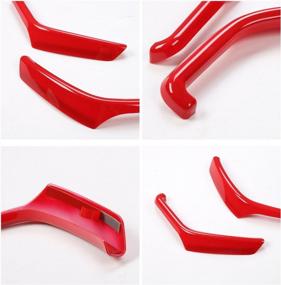 img 1 attached to Voodonala Red Dashboard Trim For 2015 2016 2017 2018 Ford F150 F250 F350 Super Duty