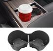 upgrade your tesla model x/s cup holder with jaronx's anti-slip insert and stabilizer logo