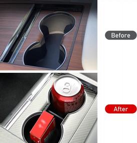 img 1 attached to Upgrade Your Tesla Model X/S Cup Holder With Jaronx'S Anti-Slip Insert And Stabilizer
