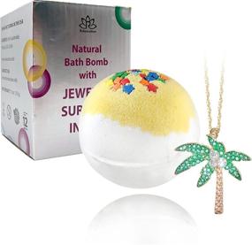 img 3 attached to Organic Bath Bomb Gift Box: Handcrafted Fruity Scent With A Beautiful Palm Tree And Hidden Necklace Treasure For Women, Girls, And Mothers!