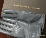 img 1 attached to Women'S Lambskin Leather Touchscreen Driving Gloves - AMVELOP Warm review by Maurice Malek