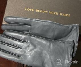 img 6 attached to Women'S Lambskin Leather Touchscreen Driving Gloves - AMVELOP Warm