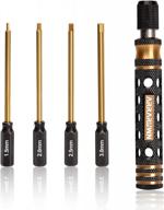rc car tool kit 4 in 1 hex screwdriver set with hollow handle - compatible with traxxas slash rc cars truck buggy truggy racing repair tools (1.5mm 2.0mm 2.5mm 3.0mm) logo