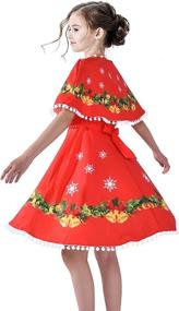 img 2 attached to 🎄 Christmas Dress Cloak for Girls - Fashionable Holiday Girls' Clothing and Dresses