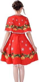 img 1 attached to 🎄 Christmas Dress Cloak for Girls - Fashionable Holiday Girls' Clothing and Dresses