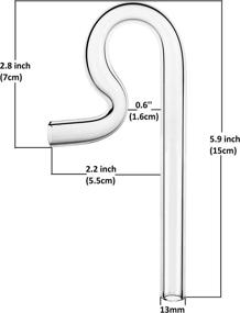 img 3 attached to 🐠 JARDLI Nano Aquarium Planted Tank Aquascaping Glass Lily Pipe Set for 12/16mm Tubing - 13mm Inflow & Outflow