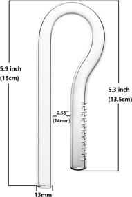 img 2 attached to 🐠 JARDLI Nano Aquarium Planted Tank Aquascaping Glass Lily Pipe Set for 12/16mm Tubing - 13mm Inflow & Outflow