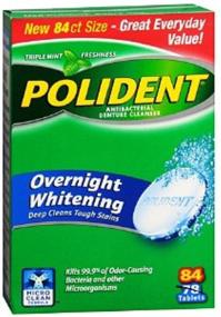 img 1 attached to Polident Overnight 84Ct Size Oral Care