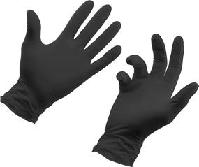 img 2 attached to 🧤 Stauffer Sense3 Black Nitrile Gloves - Latex Free, 3 mil, 9.5&#34; Long Cuff, Powder Free, Tough &amp; Strong