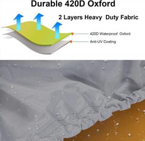 img 3 attached to 420D Thickened Waterproof Kayak Cover - Anzid Canoe Dust UV Sunblock Shield Protector For Indoor/Outdoor Storage (Grey, 11.8Ft~13.1Ft/3.6~4M)