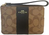coach signature leather corner wristlet women's handbags & wallets ~ wristlets логотип