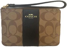 img 4 attached to Coach Signature Leather Corner Wristlet Women's Handbags & Wallets ~ Wristlets