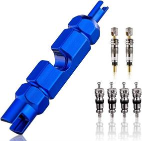 img 4 attached to Hapleby Premium Bike Valve Core Remover Tool for Schrader and Presta with Tire Valve Repair Kit, Including 2PCS Presta and 4PCS Schrader Valve Core