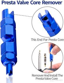 img 3 attached to Hapleby Premium Bike Valve Core Remover Tool for Schrader and Presta with Tire Valve Repair Kit, Including 2PCS Presta and 4PCS Schrader Valve Core