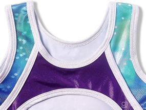 img 1 attached to 🌈 Girls Kids Gymnastics Leotards: Sparkly Patterned Rainbow Galaxy Aurora Colorful Butterfly Flower Dancewear