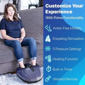 img 2 attached to Relieve Foot Pain With MIKO Foot Massager - Shiatsu, Heat Therapy And Air Compression, Ideal For Diabetics, Neuropathy And Plantar Fasciitis - Fits Up To Men Size 13