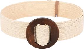 img 4 attached to 🌴 Tropical Stretch Buckle Belts: Trendy Women's Elastic Accessories at Belts