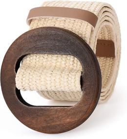 img 3 attached to 🌴 Tropical Stretch Buckle Belts: Trendy Women's Elastic Accessories at Belts