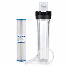 img 2 attached to Complete Whole House Water Filtration System For Sediment & Rust, 20" Clear Housing With Washable Pleated Filter And 1" Ports
